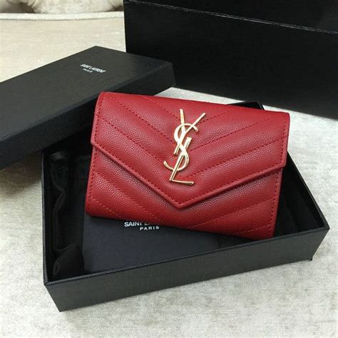 ysl envelope wallet red|YSL handmade wallet.